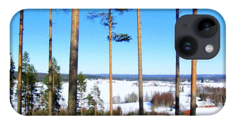 iPhone 14 Case featuring the photograph Pine forest view by Pauli Hyvonen