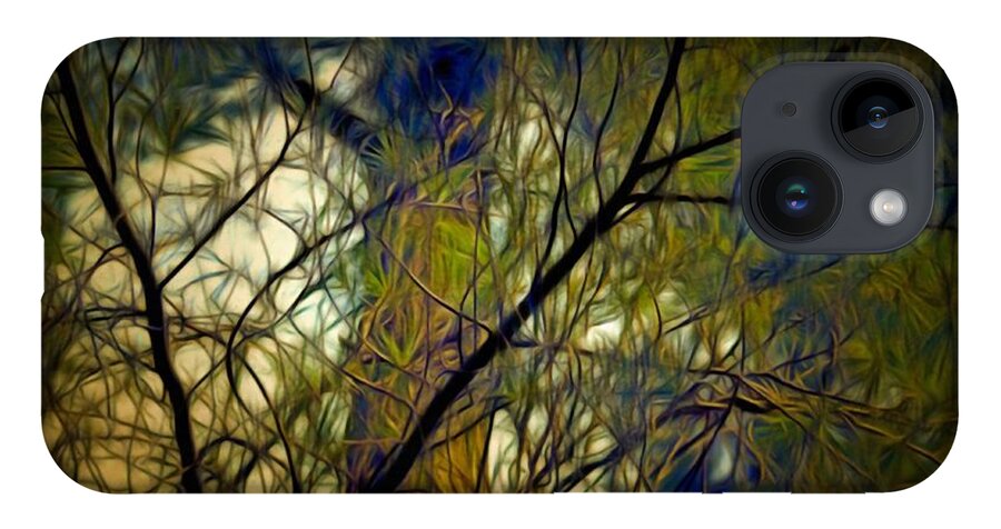 Branches iPhone 14 Case featuring the mixed media Piney Branches by Christopher Reed