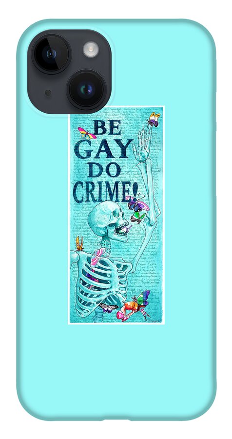 Skull iPhone Case featuring the painting Please My Favorite Don't Be Sad by Tiffany DiGiacomo