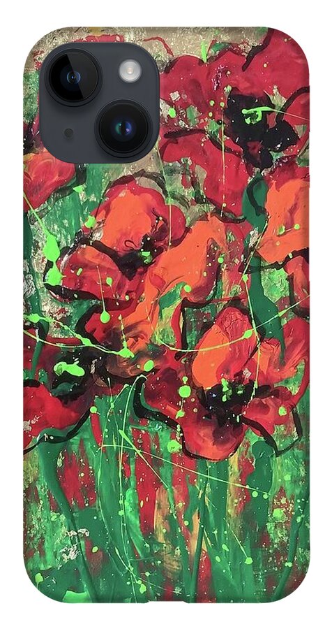 Poppies iPhone Case featuring the painting Poppies in the Sun by Elaine Elliott