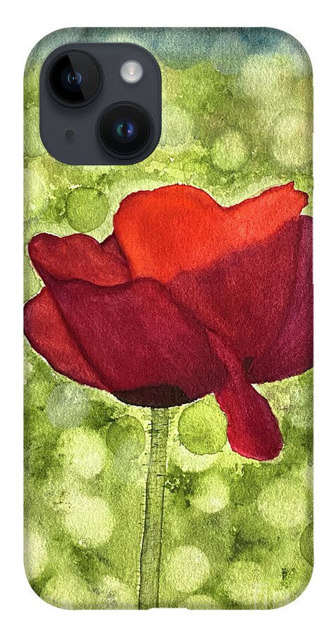 Poppy iPhone 14 Case featuring the painting Poppy by Lisa Neuman