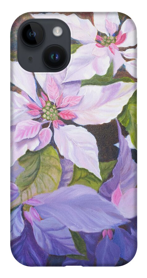 Pink iPhone 14 Case featuring the painting Pretty in Pink by Megan Collins