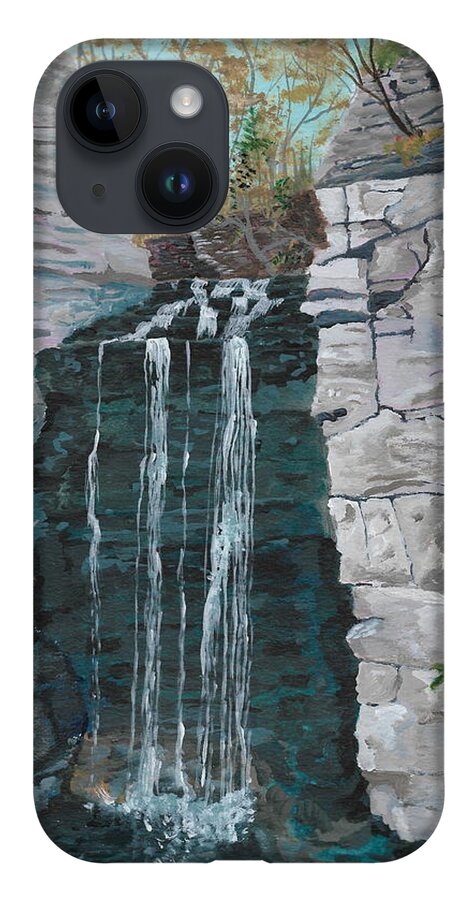 Nature iPhone 14 Case featuring the painting Princess Falls by David Bigelow
