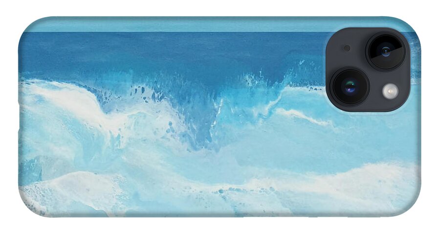 Beach iPhone 14 Case featuring the mixed media Private Beach by Linda Bailey