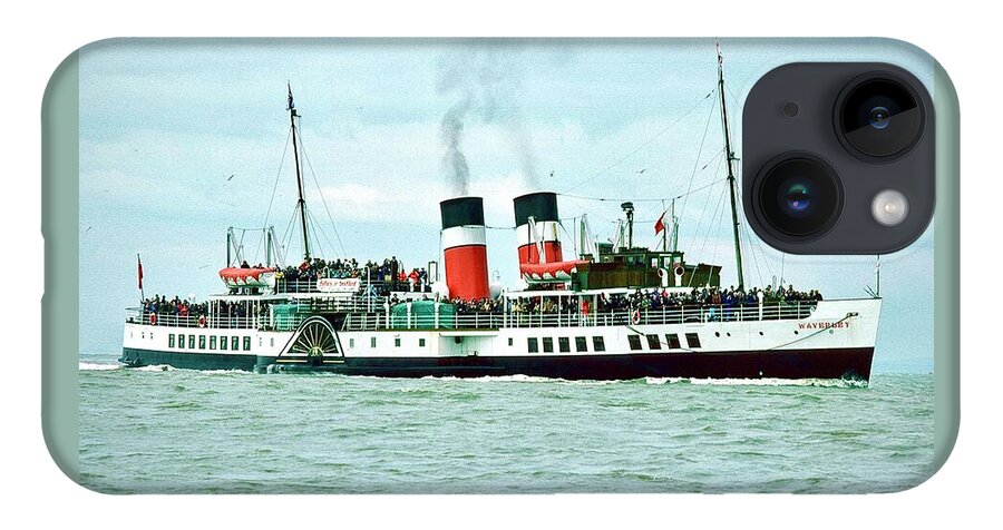  iPhone 14 Case featuring the photograph PS Waverley Paddle Steamer 1977 by Gordon James
