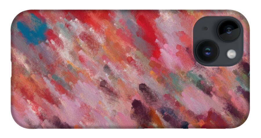 Red iPhone Case featuring the painting Psalm 119 64. Jesus Is Speaking. Bible Verse Christian Inspiration Scripture Wall Art by Mark Lawrence