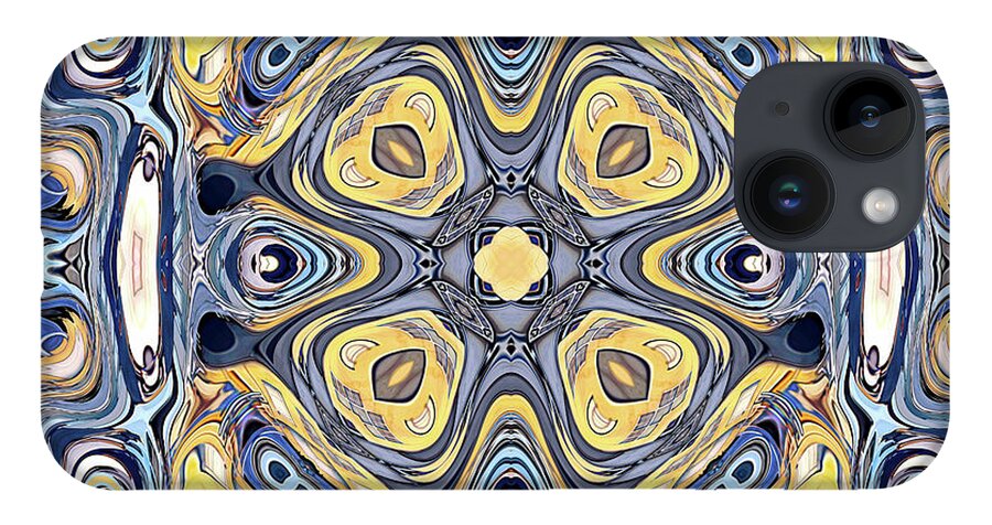 Mandala iPhone 14 Case featuring the digital art Quadrant Symmetry by Phil Perkins