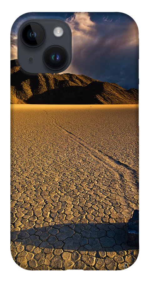 Sliding Rock iPhone 14 Case featuring the photograph Racetrack Playa sliding rock, Death Valley, California by Neale And Judith Clark