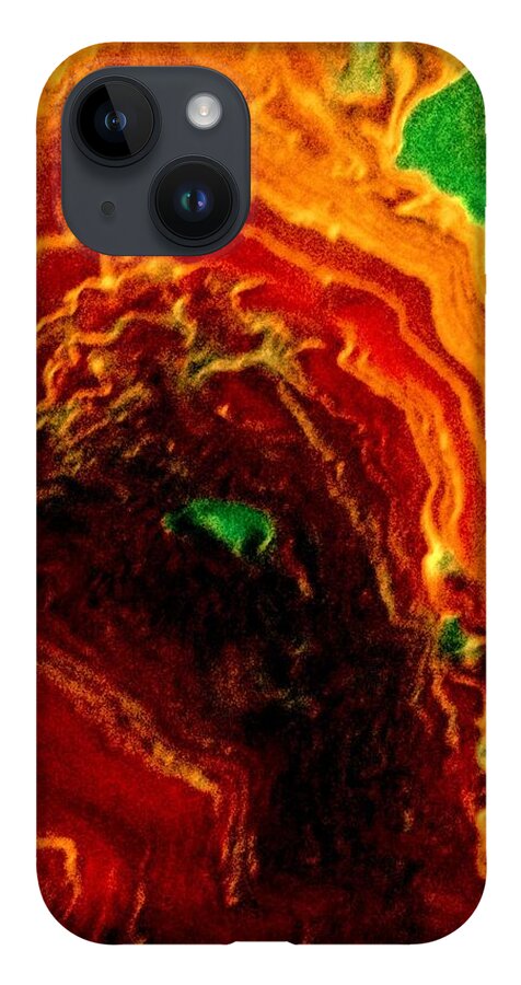 Fire iPhone 14 Case featuring the painting Raging Inferno by Anna Adams