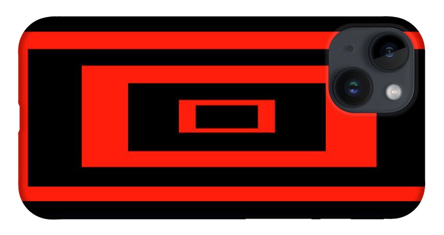Pop Art iPhone Case featuring the digital art Red Rectangle by Mike McGlothlen