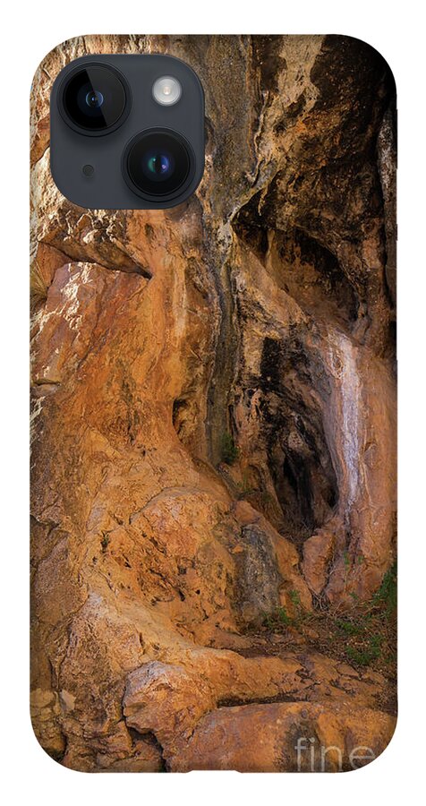 Mountains iPhone 14 Case featuring the photograph Red-brown rock formation 2. Abstract mountain beauty by Adriana Mueller