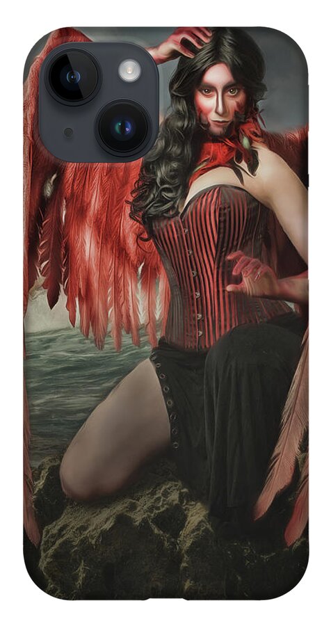 Siren iPhone Case featuring the digital art Red Siren by Brad Barton