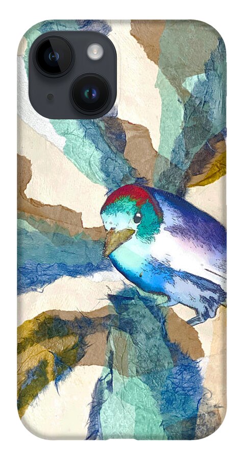 Red Headed Barbett iPhone Case featuring the mixed media Redhead by Jessica Levant