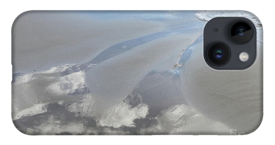 Sandy Beach iPhone Case featuring the photograph Reflection of the clouds in the wet sand by Adriana Mueller