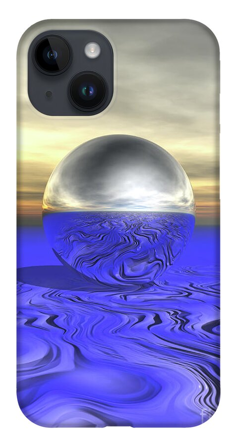 Surreal iPhone 14 Case featuring the digital art Reflections Around by Phil Perkins