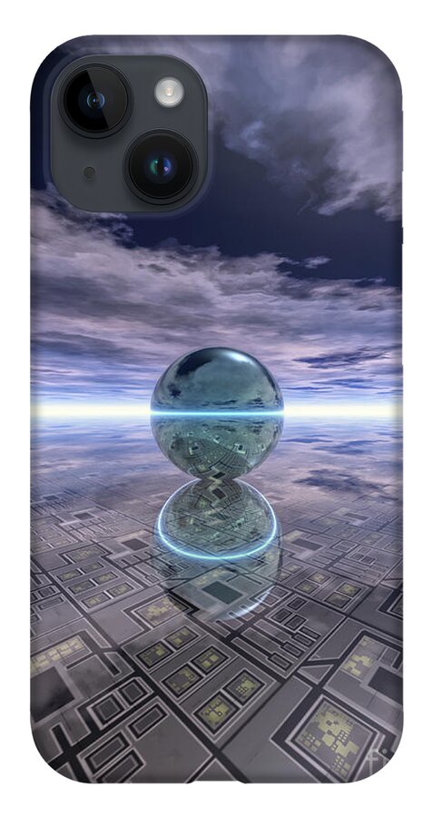 Motherboard iPhone 14 Case featuring the photograph Reflections of Motherboard by Phil Perkins