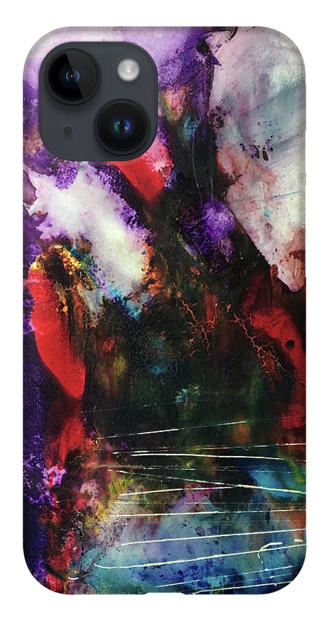 Abstract Art iPhone 14 Case featuring the painting Revenant Skin by Rodney Frederickson