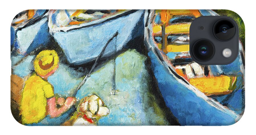 Rowboats iPhone Case featuring the painting Rowboats at Clear Lake, OR by Mike Bergen