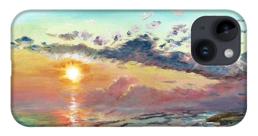 Beach iPhone Case featuring the painting Rylee's Beach by Merana Cadorette