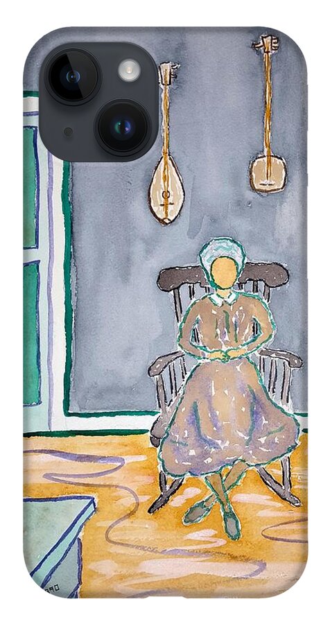 Watercolor iPhone Case featuring the painting Sadie Jones by John Klobucher