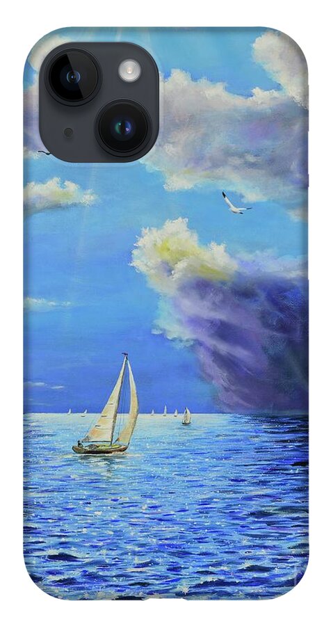 Ocean iPhone Case featuring the painting Sail Away by Mary Scott