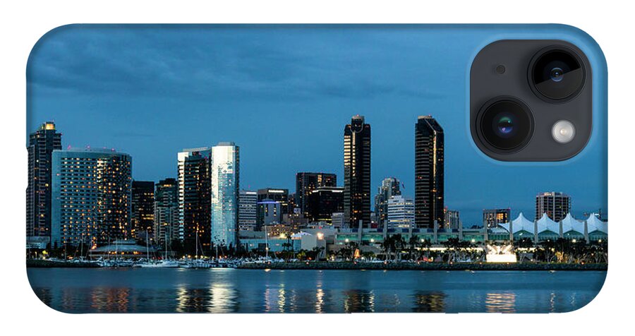 San Diego iPhone 14 Case featuring the photograph San Diego Blue Hour by Lindsay Thomson