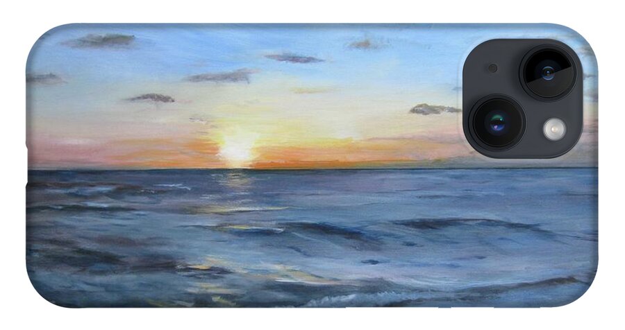 Painting iPhone Case featuring the painting Sanibel Sunset by Paula Pagliughi