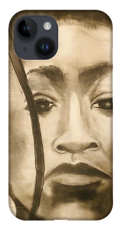  iPhone 14 Case featuring the drawing Say their Names by Angie ONeal