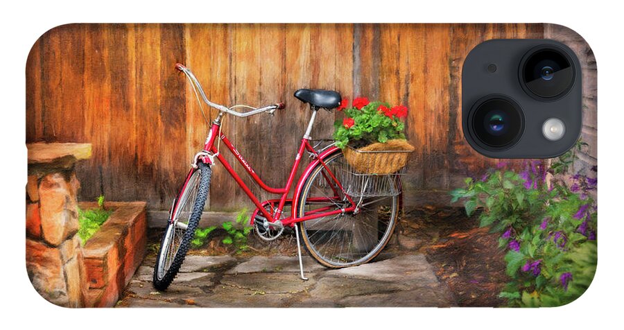 Bicycle iPhone 14 Case featuring the photograph Schwinn Flower Garden Bicycle by Craig J Satterlee