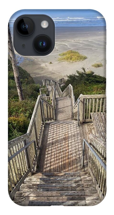 Beach iPhone 14 Case featuring the photograph Seabrook Beach Stairs by Jerry Abbott