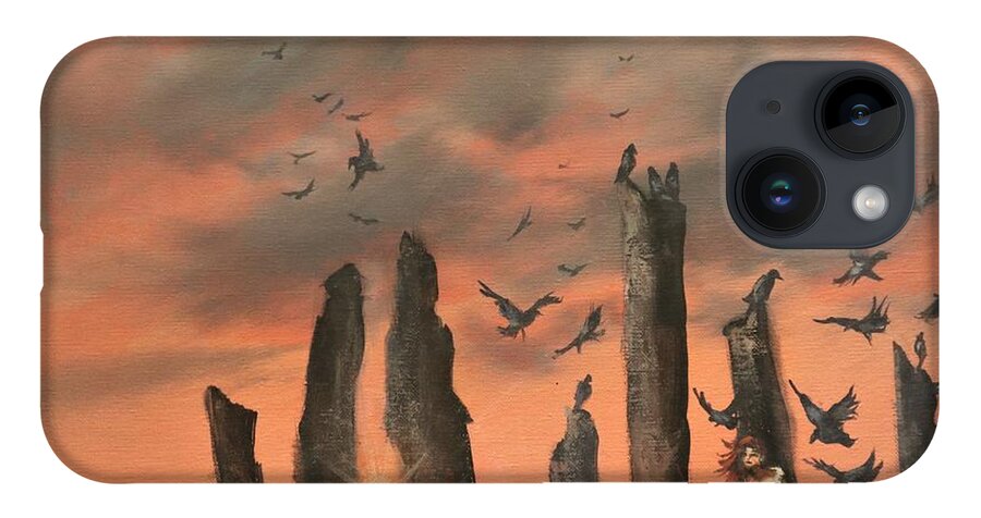Callanish Stones iPhone Case featuring the painting Secret of the Stones by Tom Shropshire