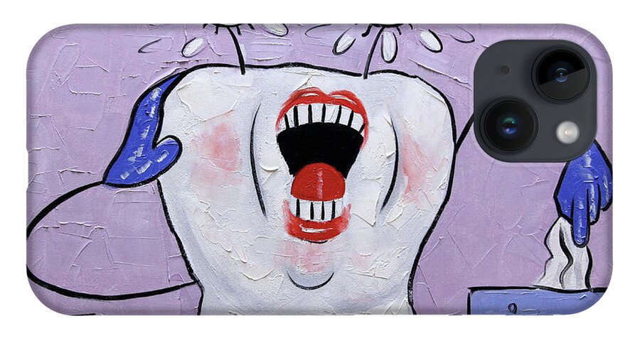 Sensitive Tooth iPhone 14 Case featuring the painting Sensitive Tooth by Anthony Falbo