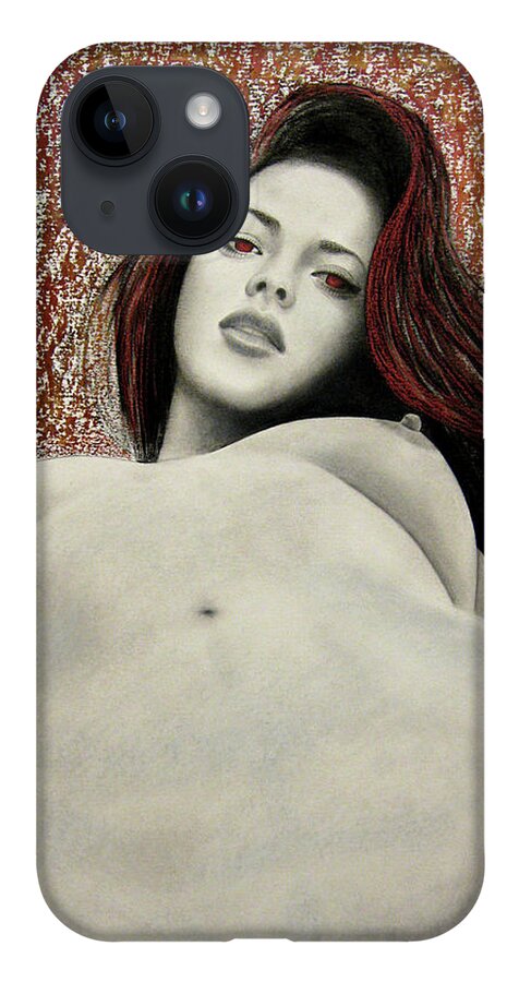 Lust iPhone 14 Case featuring the painting Seven Deadly Sins - Lust by Lynet McDonald