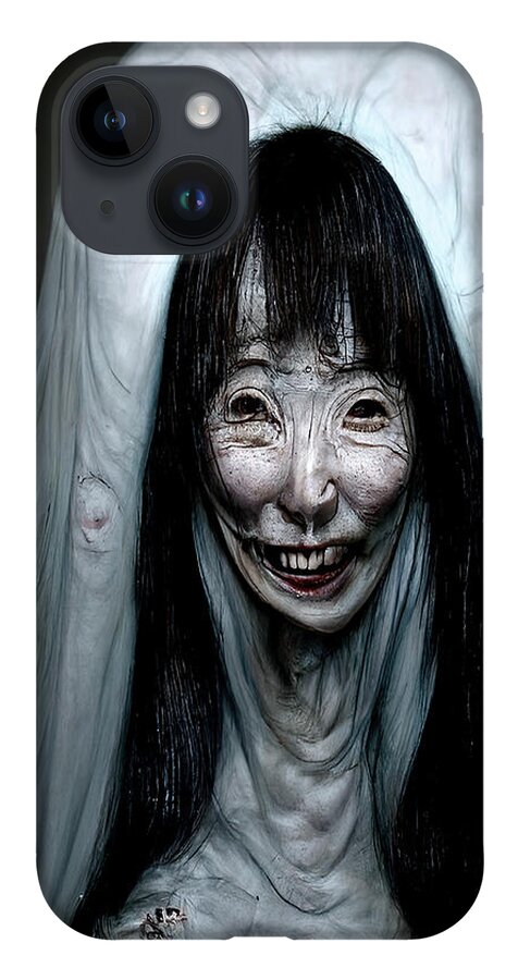 Horror iPhone 14 Case featuring the digital art Nighttime Bride - Artwork by Ryan Nieves