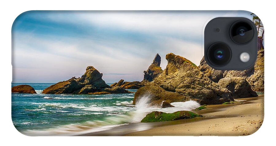 Shi iPhone Case featuring the photograph Shi Shi Beach Rocks by Amanda Jones