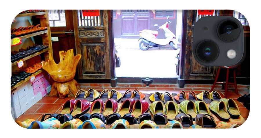 Shoes iPhone 14 Case featuring the photograph Shoe Shop by HweeYen Ong