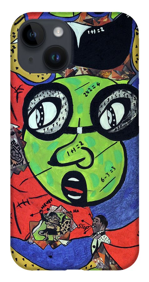 Soweto iPhone 14 Case featuring the painting Watching You by Nkuly Sibeko