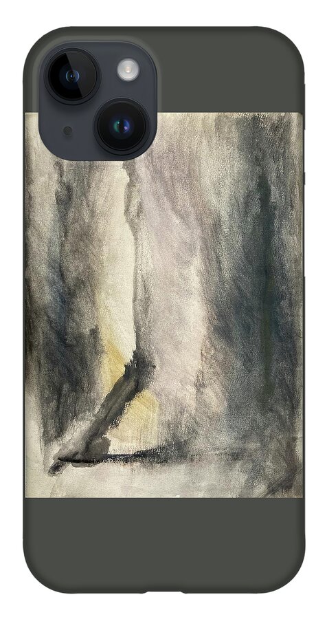 Gouache iPhone 14 Case featuring the painting silhouettes I by David Euler