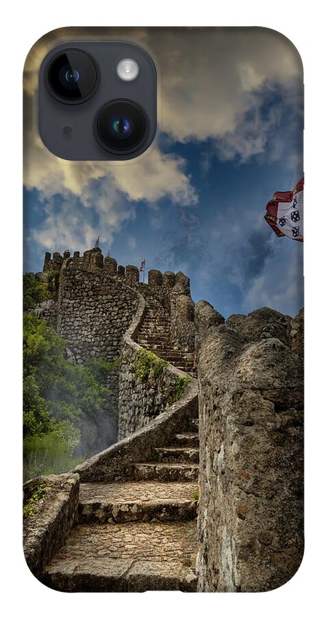 Castle Of The Moors iPhone 14 Case featuring the photograph Sintra Moorish Castle Rampart by Micah Offman