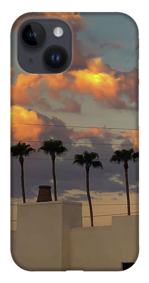 Adobe iPhone 14 Case featuring the photograph Six Palms by Grey Coopre