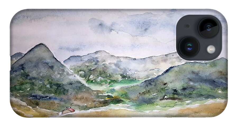 Watercolor iPhone Case featuring the painting Skye Valley by John Klobucher
