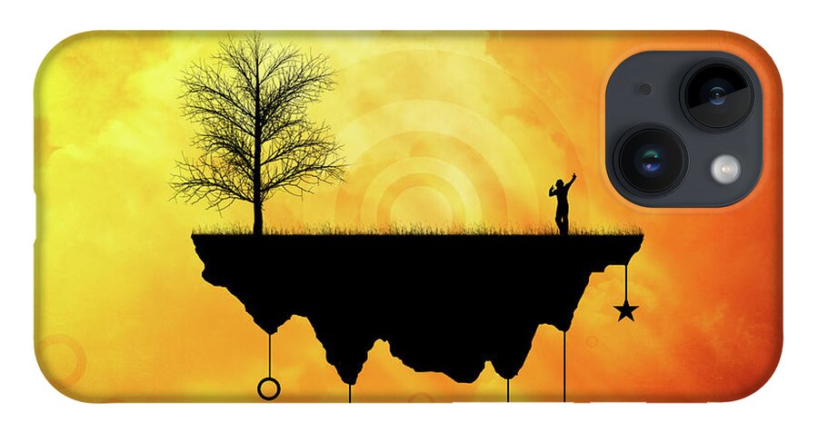 Surreal iPhone 14 Case featuring the digital art Slice of Earth by Phil Perkins