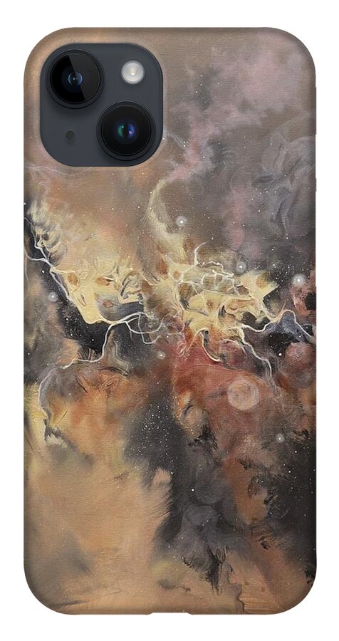 Smoldering iPhone 14 Case featuring the painting Smoldering by Tom Shropshire