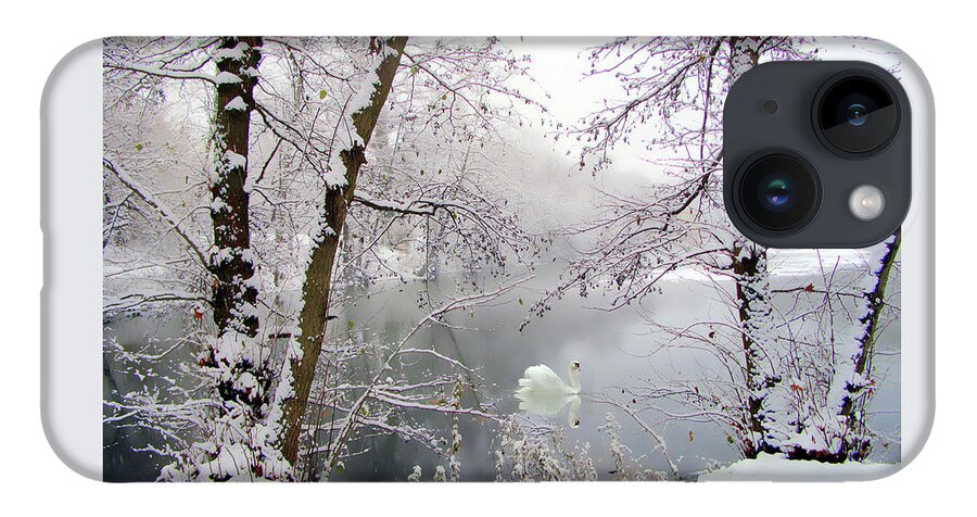 Winter iPhone 14 Case featuring the photograph Snow Swan by Jessica Jenney