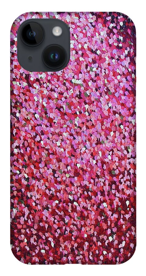 Abstract iPhone 14 Case featuring the painting Soft Red by Dean Triolo