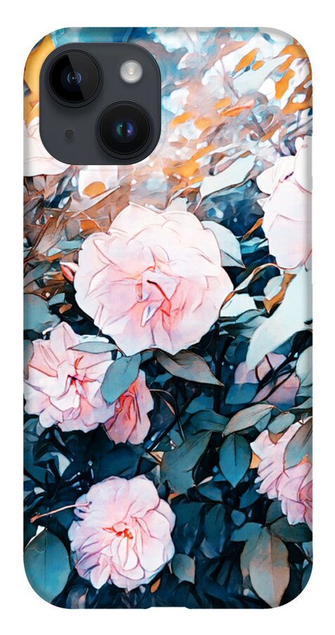 Soft Roses iPhone Case featuring the digital art Softly Speaks These Roses by Pamela Smale Williams