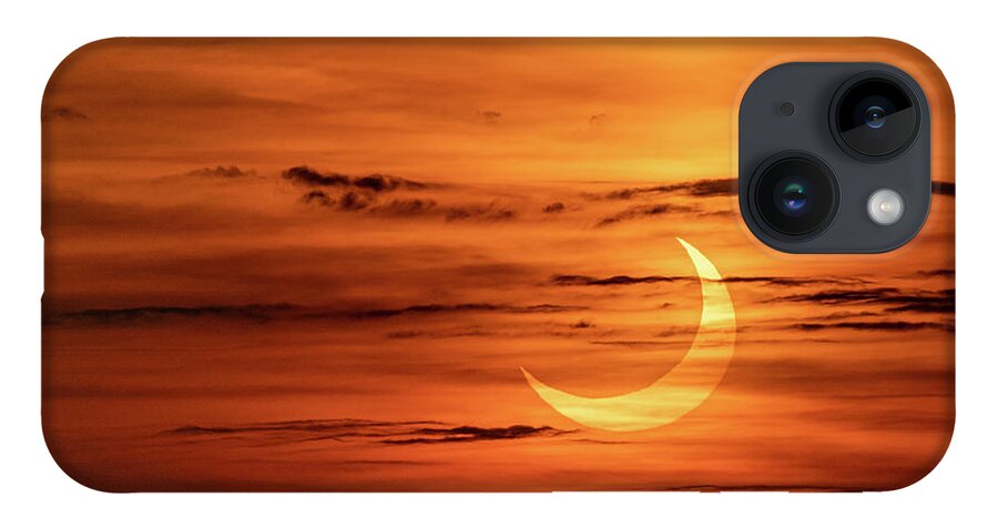 New York iPhone 14 Case featuring the photograph Solar Eclipse 2021 by Kevin Suttlehan