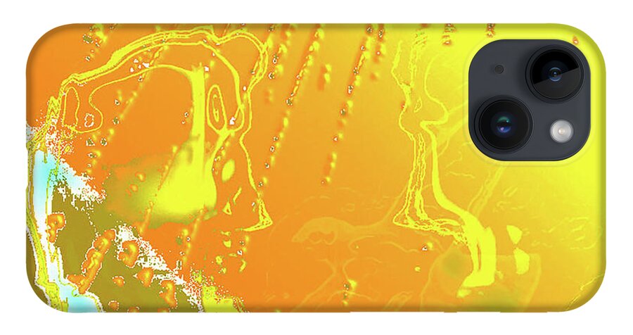 Solar Flares iPhone 14 Case featuring the digital art Solar Flares by Alexandra Vusir