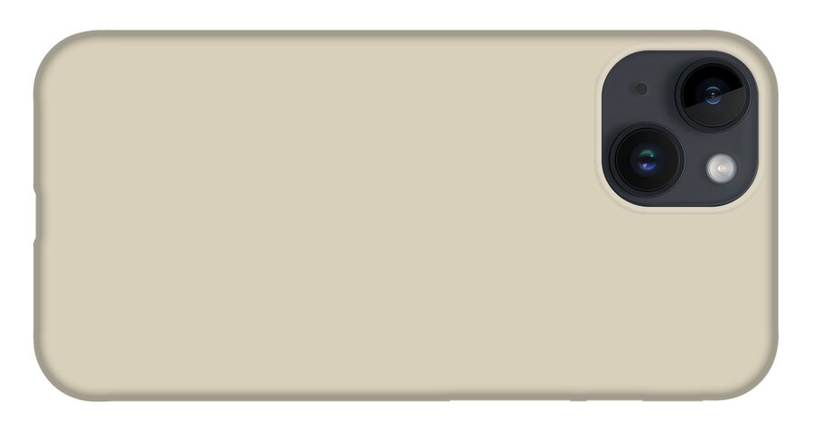 Solid iPhone 14 Case featuring the digital art Solid Tan Color by Delynn Addams