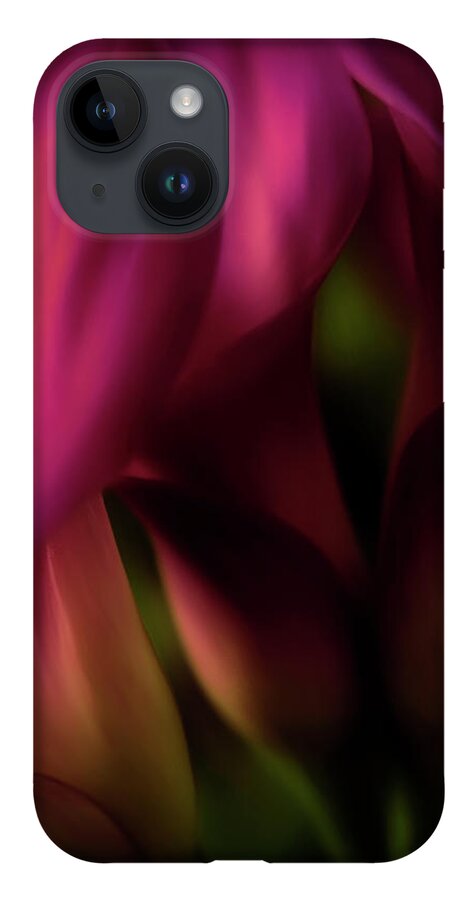 Floral iPhone 14 Case featuring the photograph Sound of Silence - Red Tones by Darlene Kwiatkowski